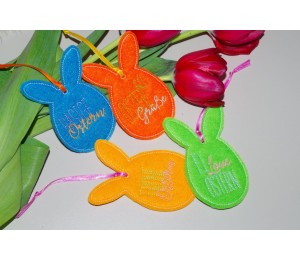 Stickdatei ITH - Anhänger Hasen Eier Ostern